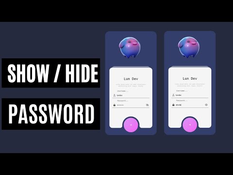 Show hide password form login in HTML CSS and Javascript