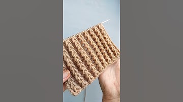 Объёмная резинка спицами 🧶 #красивыеузоры #knittingpatterns #схемаузора