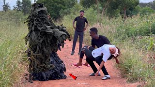 She Nearly Collapsed From the SCARE! |Bushman Prank| Trashman Prank!