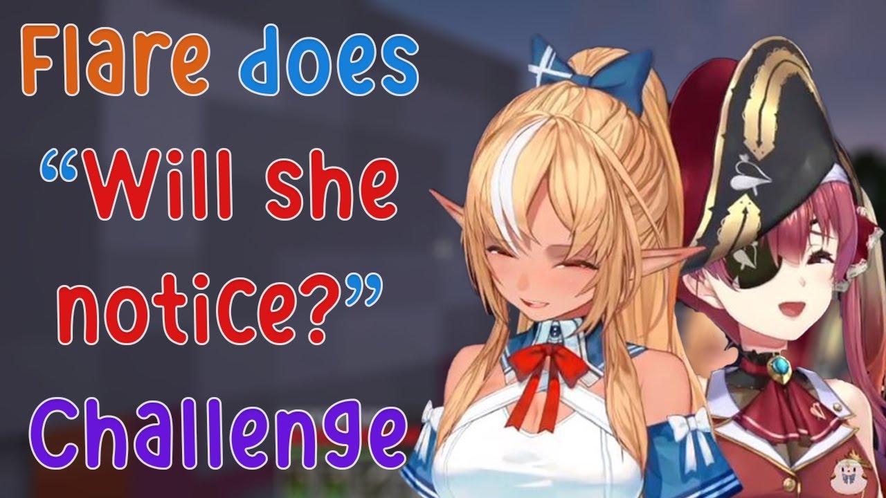 Flare does "Will She Notice?" Challenge with Marine to other Holo Members in Minecraft!!!