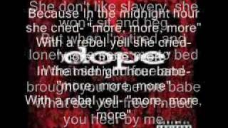 Video thumbnail of "Dope Rebel Yell with lyrics"