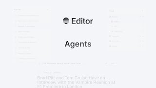 Everything You Need to Know About Agents in Editor (Full Tutorial)