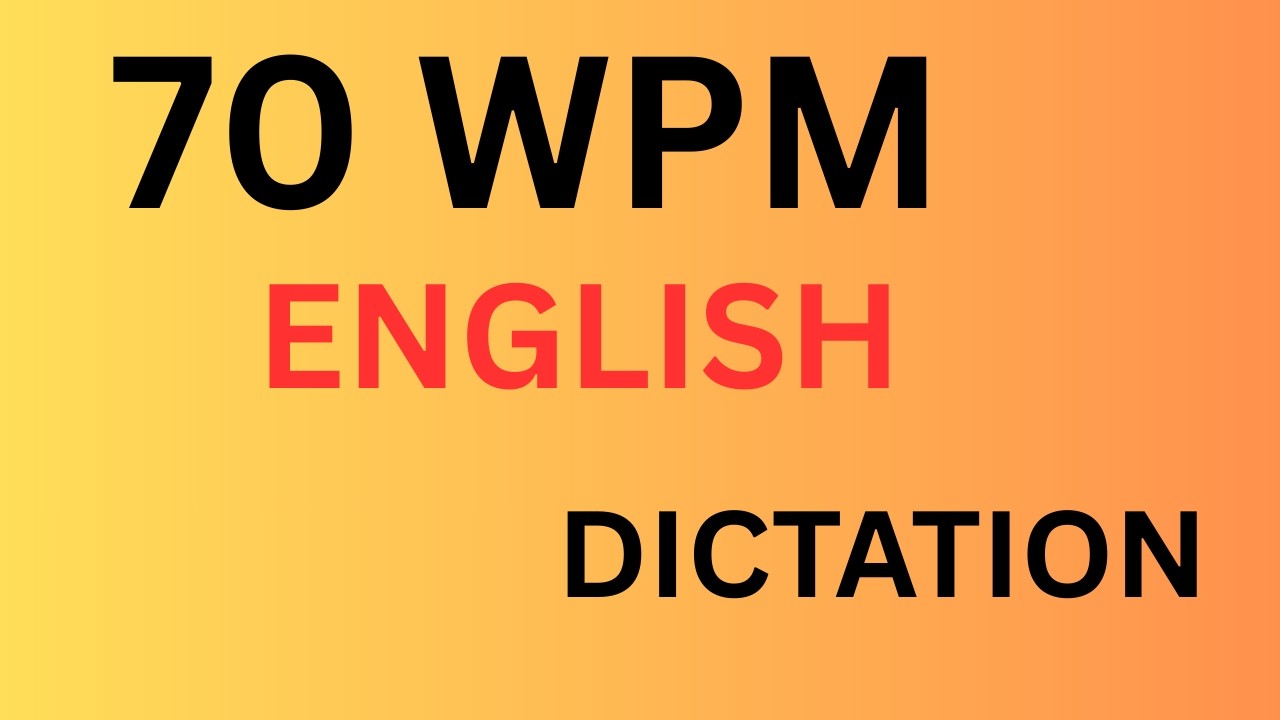 70 WPM English Steno Dictation | progressive shorthand dictation 70 wpm in English