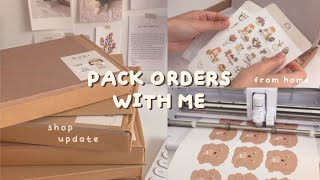 pack orders with me from home  small business, asmr