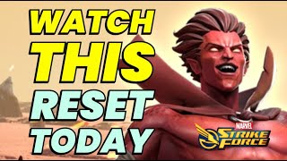 WATCH BEFORE MSF RESET TODAY! CAMPAIGN, CRUCIBLE & WAR! NEW RAIDS COMING | MARVEL Strike Force - MSF