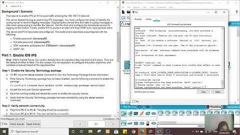 Packet Tracer - Configure IOS Intrusion Prevention System (IPS) Using the CLI