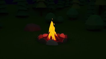 Low-poly Campfire Animation on Blender