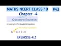 Class 10 Maths NCERT Chapter-4 Quadratic Equations Exercise-4.2 Quetions-1