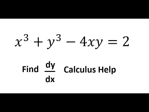 Calculus Help: Implicit Derivative: x^3+y^3-4xy=2 - Techniques ...
