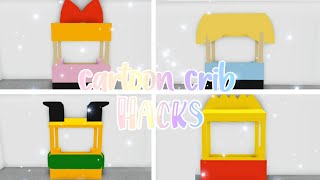 Adopt me Cartoon crib hacks ▪︎adopt me building hacks▪︎ || Official Pineapples