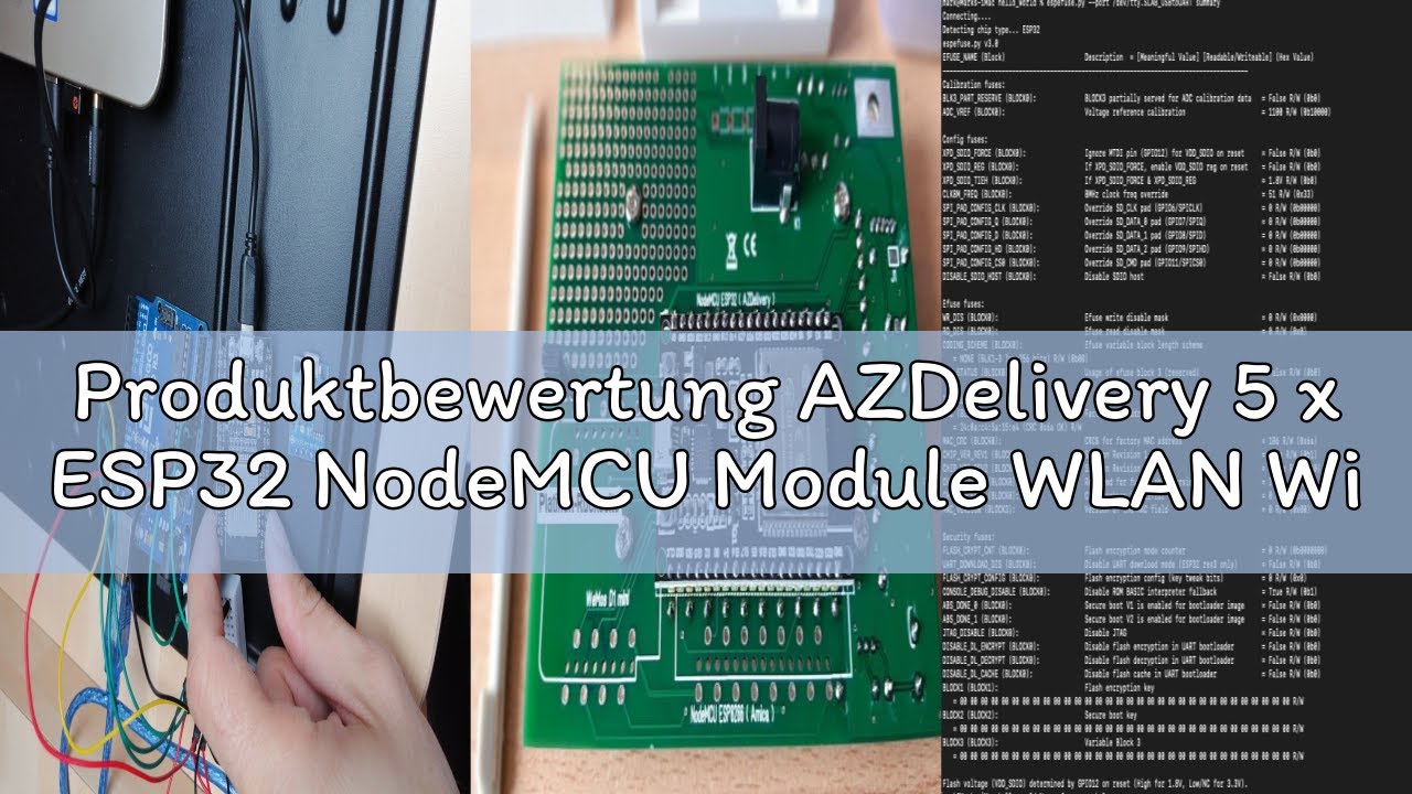 Produktbewertung AZDelivery 5 x ESP32 NodeMCU Module WLAN WiFi Dev Kit ...