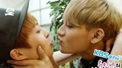 081913 Xiumin kissed by EXO members (KBS Volume Up) - DayDayNews