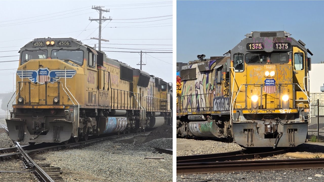 [HD] Union Pacific LOW20 El Segundo & LOW10 Torrance Local Chases on the Wilmington Sub