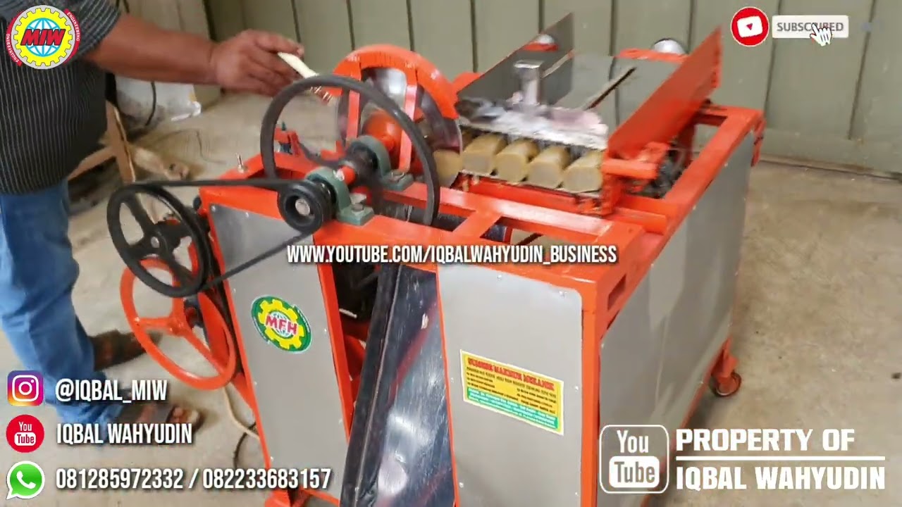 Mesin Pemotong Krupuk Lontong Otomatis • Mesin Perajang Krupuk Rambak Puli Otomatis Murah Di Kediri