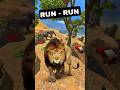 Lion Run 😮 With Animal #shorts #gaming