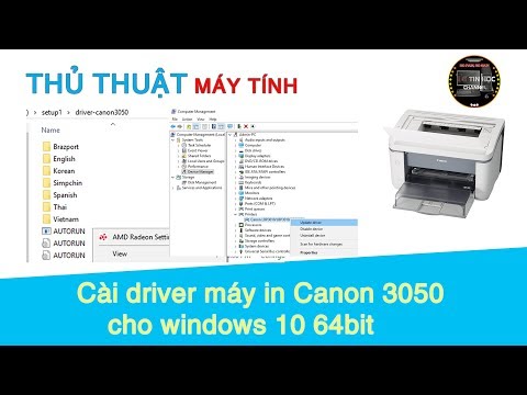 Thủ thuật máy tính | #04 - Cài driver máy in Canon 3050 cho windows 10 64bit