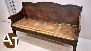 Obscenely filthy railway station bench restoration