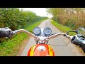 Test riding a classic motorcycle  triumph x75 hurricane