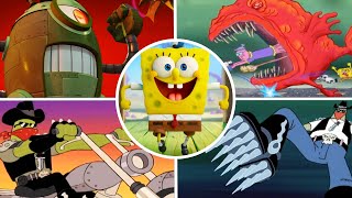 SpongeBob Game Collection All Bosses Fight (No Damage)