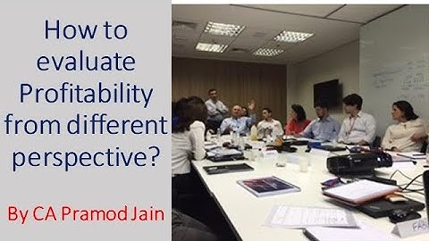How to evaluate Profitability from different perspective? I CA Pramod Jain