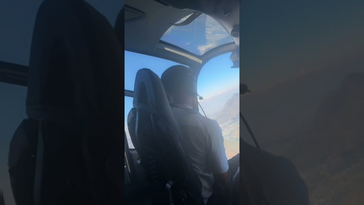 FLYING HELICOPTER ABOVE SEA LEVEL 