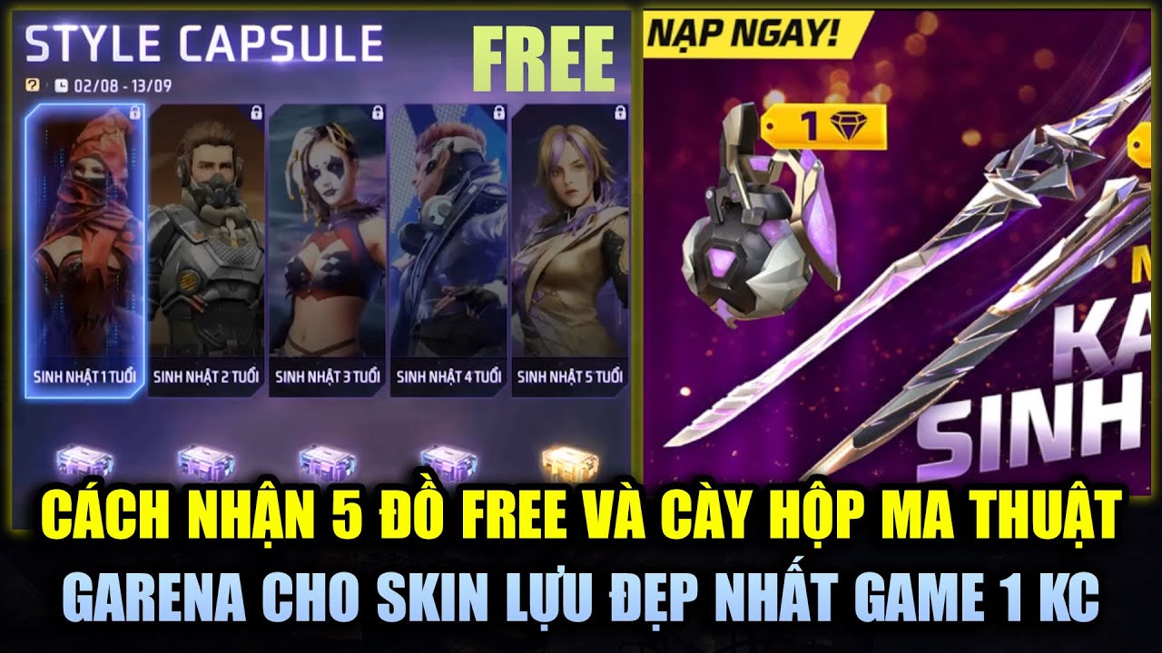 Sinh nhật 2308 FF Sự kiện mừng Free Fire 3 tuổi từ Garena VN