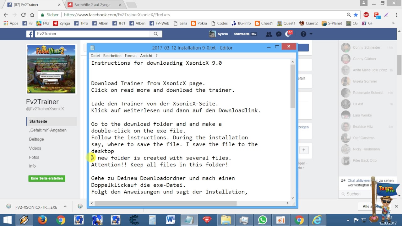 Installation des XsonicX-Trainers 9.0 - YouTube
