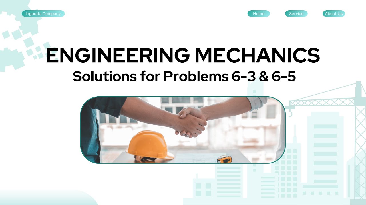 Engineering Mechanics: Solution for Problem 6-3 and 6-5!! - YouTube