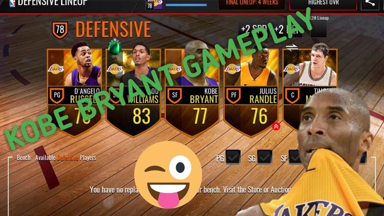 RARE KOBE BRYANT GAMEPLAY!NBA Live Mobile 2017