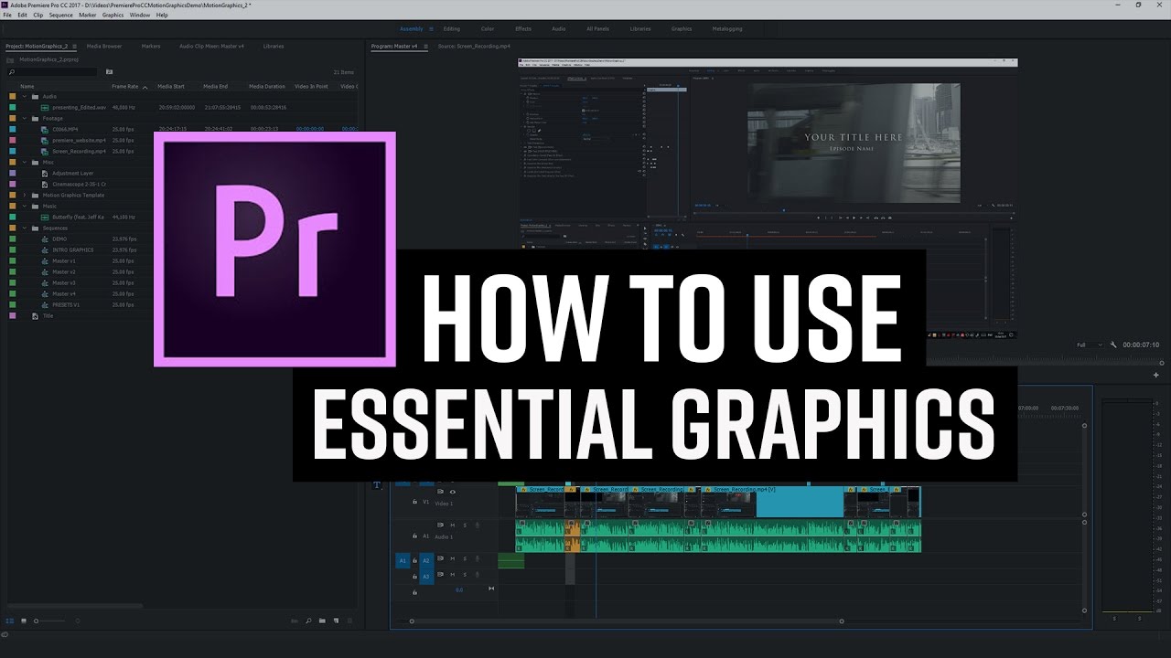 Essential graphics premiere pro templates - leveljes