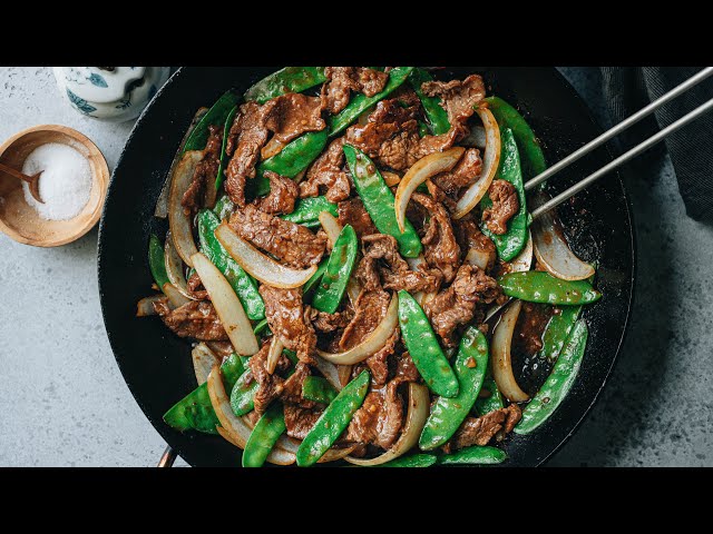 Beef with Snow Peas (Recipe) class=