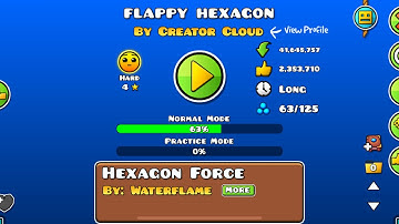Playing “Flappy Hexagon” In Geometry Dash!