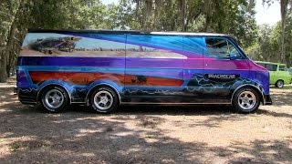 'DEATHSTAR' 1977 Custom Tandem Dodge Van.