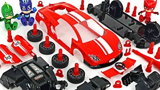 Villains stole the PJ Masks's motorcycles! Let's make racing car with assembly kit! | DuDuPopTOY screenshot 3