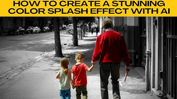 COLOR SPLASH EFFECT USING AI | Isolate Colors with Black & White Background