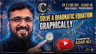 solve a quadratic equation graphically/ ex 2.1 q5 class 10th new course punjab boards
