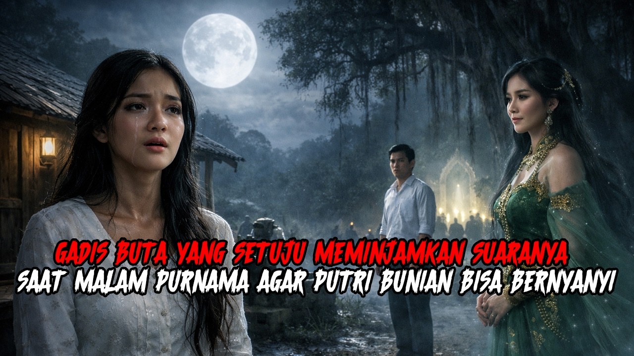 GADIS BUTA YANG SETUJU MEMINJAMKAN SUARANYA SAAT MALAM PURNAMA AGAR PUTRI BUNIAN BISA BERNYANYI
