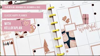 Plan with Me- Classic Happy Planner- November 28-December 4, 2022