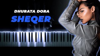 Dhurata Dora - Sheqer - piano karaoke instrumental cover
