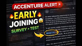Accenture Early Onboarding 2026 🔥 Survey Form | Assessment | Early Joining Update