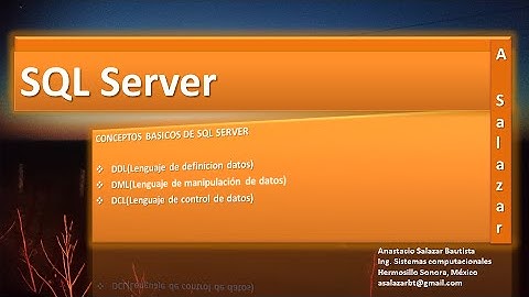 conceptos básicos de SQL Server