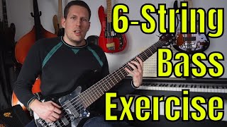 6-String Bass Exercise - String Skipping Three Notes Per String - Bass Practice Diary - 4th May 2021