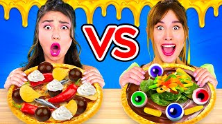 PIZZA DECORATING MUKBANG Spin The Mystery Wheel FOOD CHALLENGE With Real Sound 4K ASMR BRAVO 먹방 브라