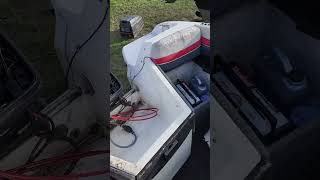 Late 80s - early 90s Force (Chrysler/Mercury) 90hp inline 3cyl 2-stroke with 1 carb.
