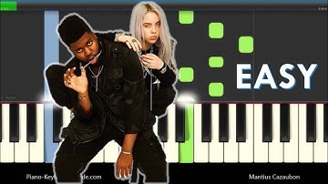 Billie Eilish Lovely (with Khalid) Easy Piano Tutorial