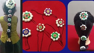 How To Make Jadai Billai At Home Artificial Flower Bridal Hair Accessories Making Jada Billalu