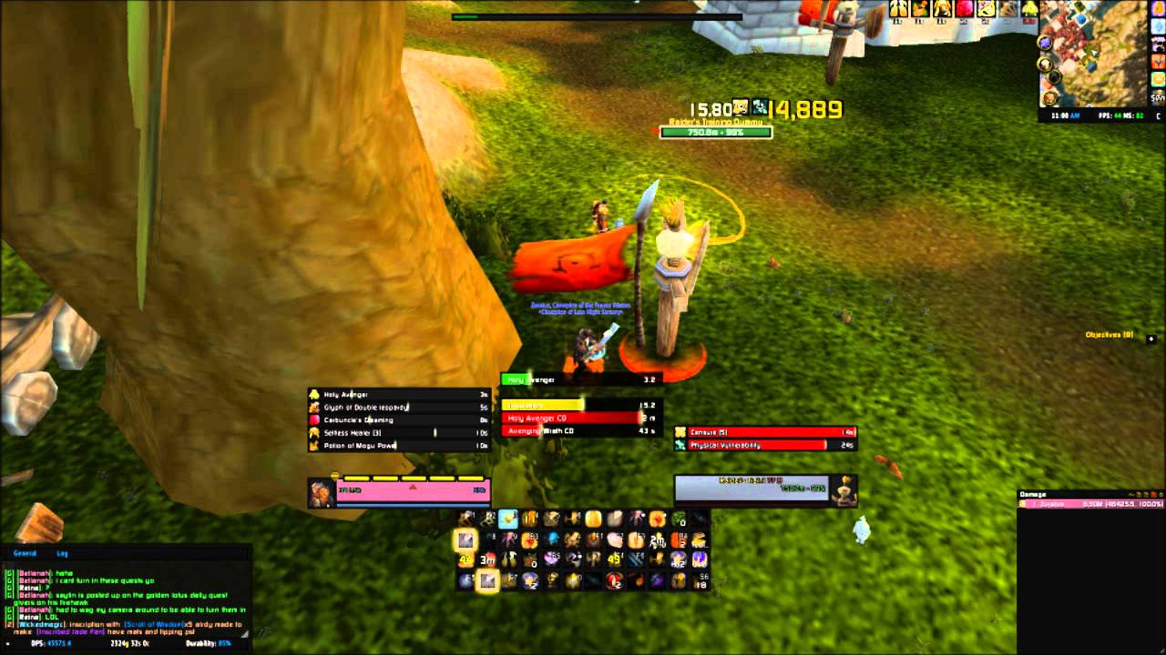 5.0.5 Mists of Pandaria Retribution Paladin DPS test