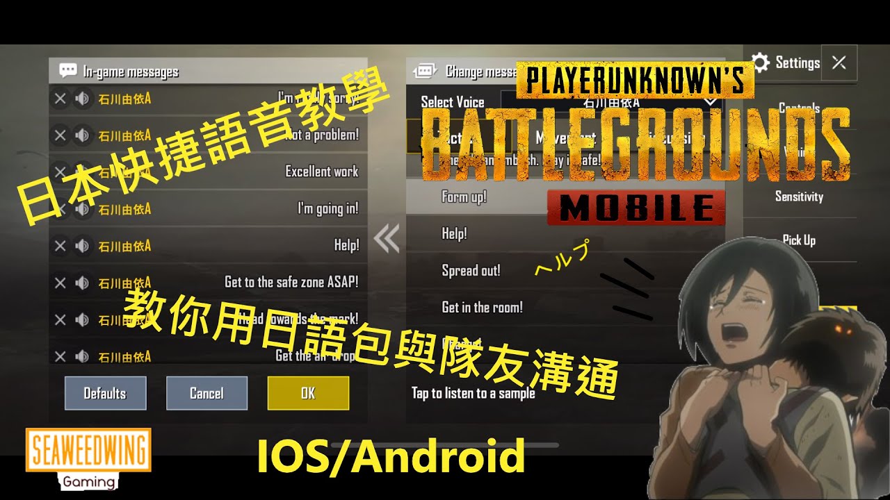 Pubg Mobile 如何在遊戲裡使用日文快捷語音 日韓服下載教學 絕地求生m 手機版 Ios Android 無需root Jailbreak Youtube