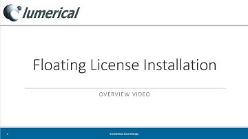 Lumerical Software: Floating License Installation