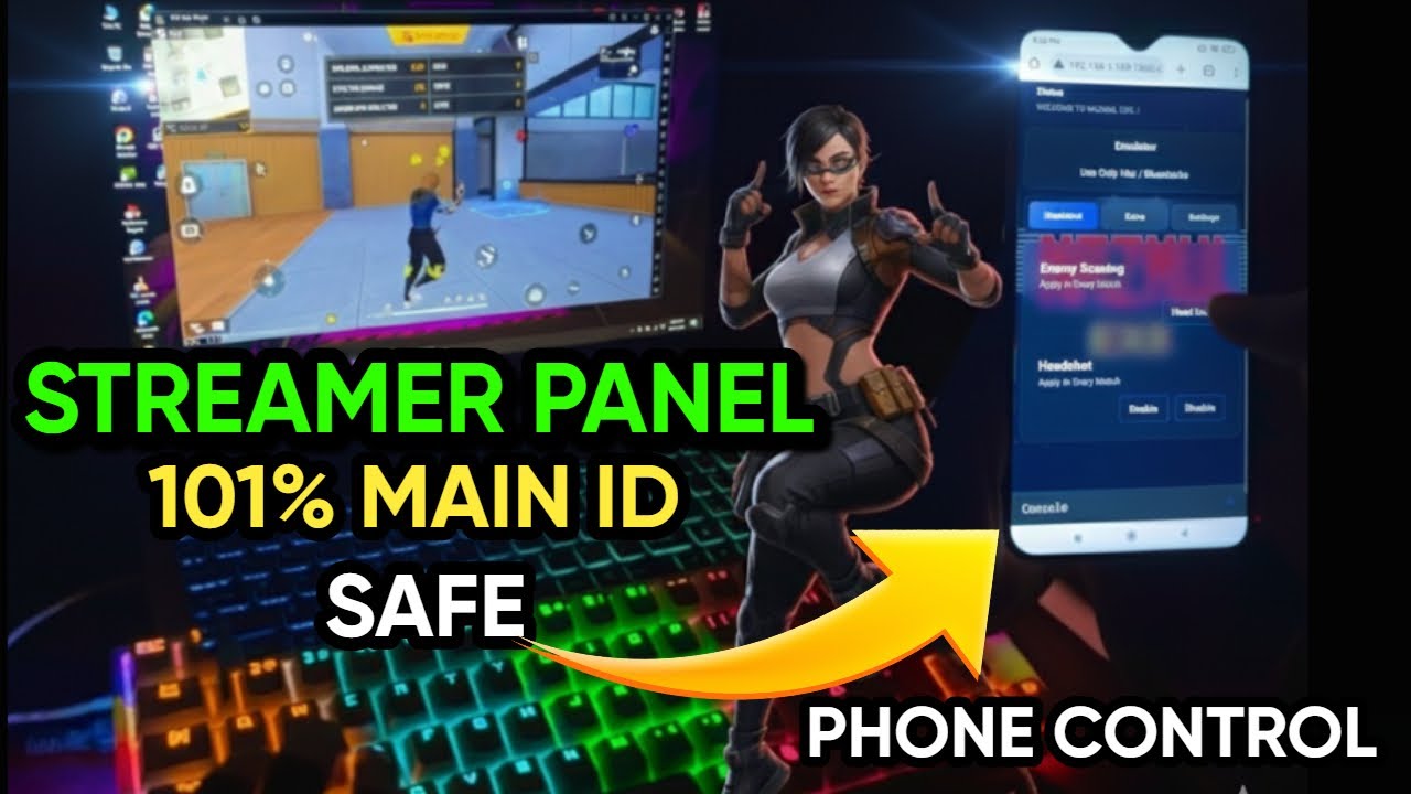 Free Fire Streamer Panel 🎯 Phone Control Panel || Handicam Streamer ...